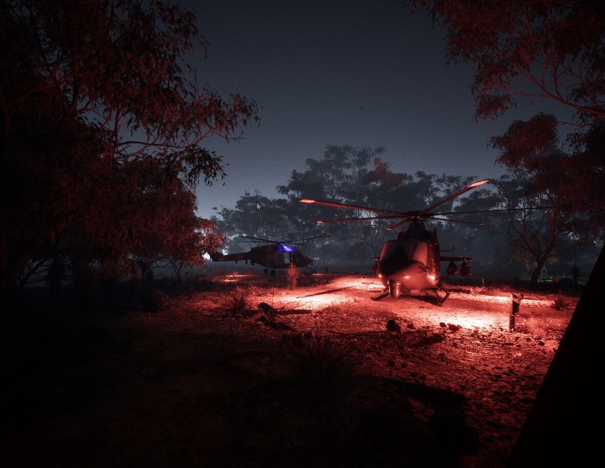 Forward Operating Base Helicopters